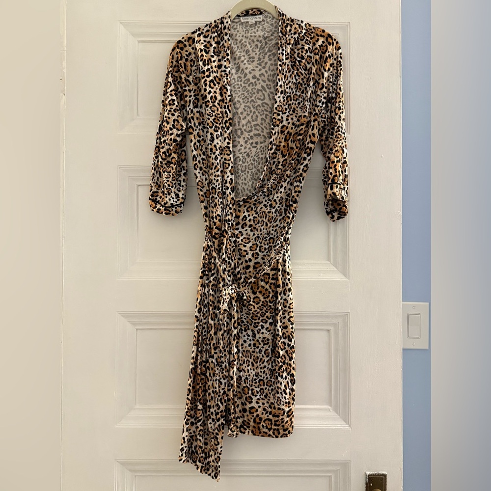 Seeing Stars Leopard Print Robe XS